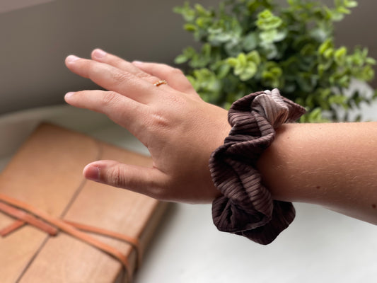 Brown Multicolored Scrunchie