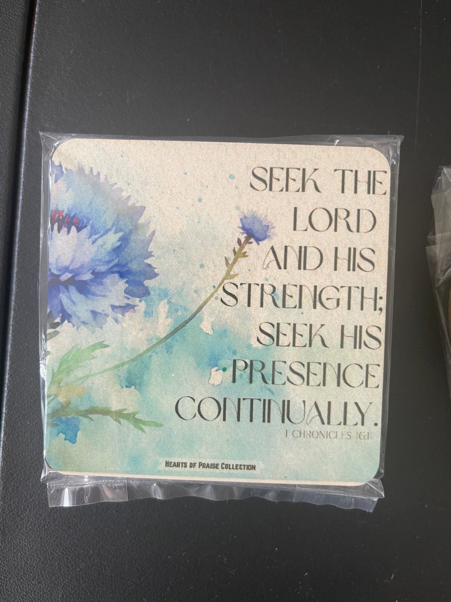 Square coaster with design