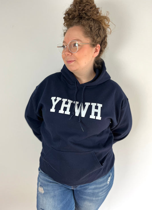 YHWH Navy Hoodie
