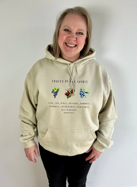 Fruits Of The Spirit Sand Hoodie