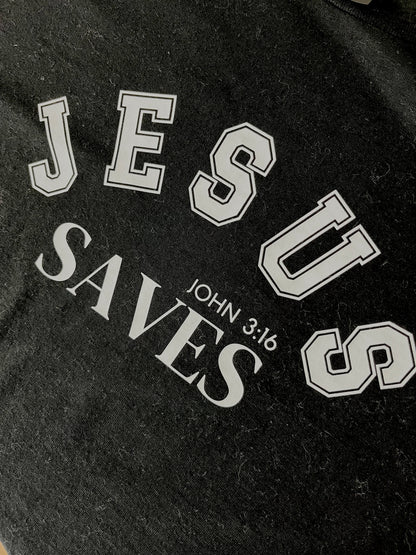 Jesus Saves Black T-shirt