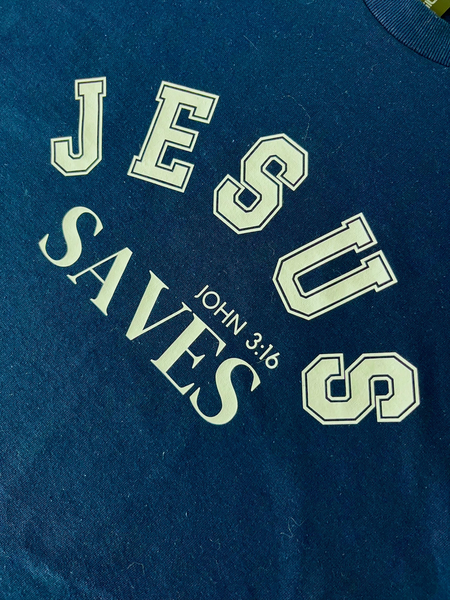 Jesus Saves Navy T-shirt
