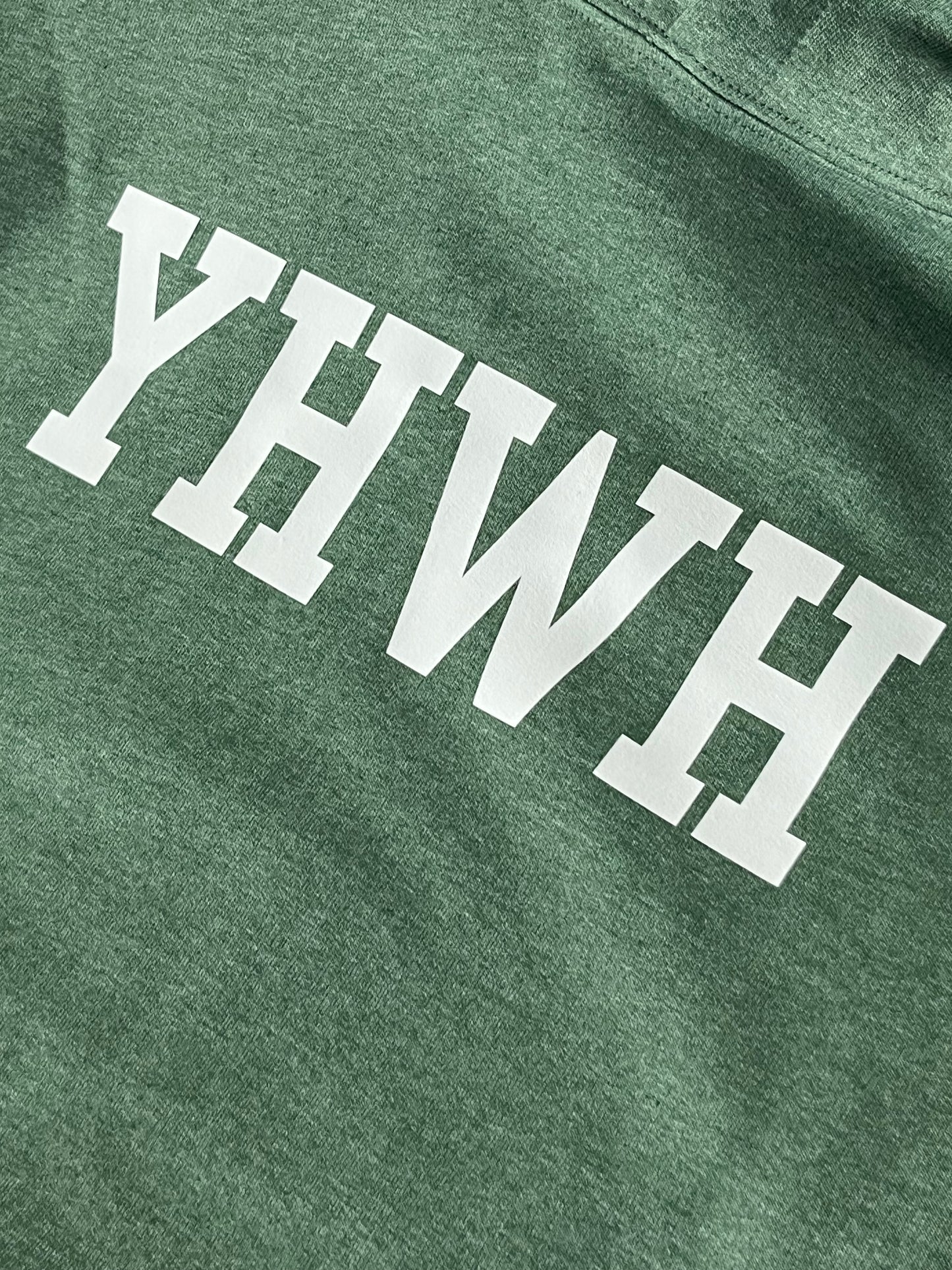 YHWH Heather Green Hoodie