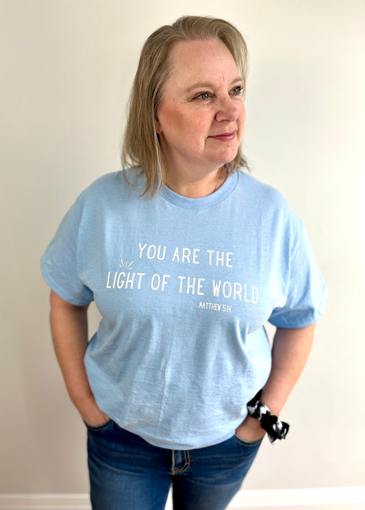 You Are The Light Of The World Light Blue T-shirt