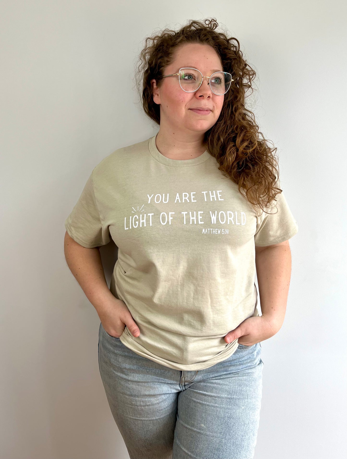 You Are The Light Of The World Sand T-shirt