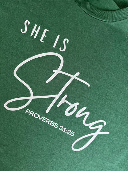 She is Strong Green T-shirt