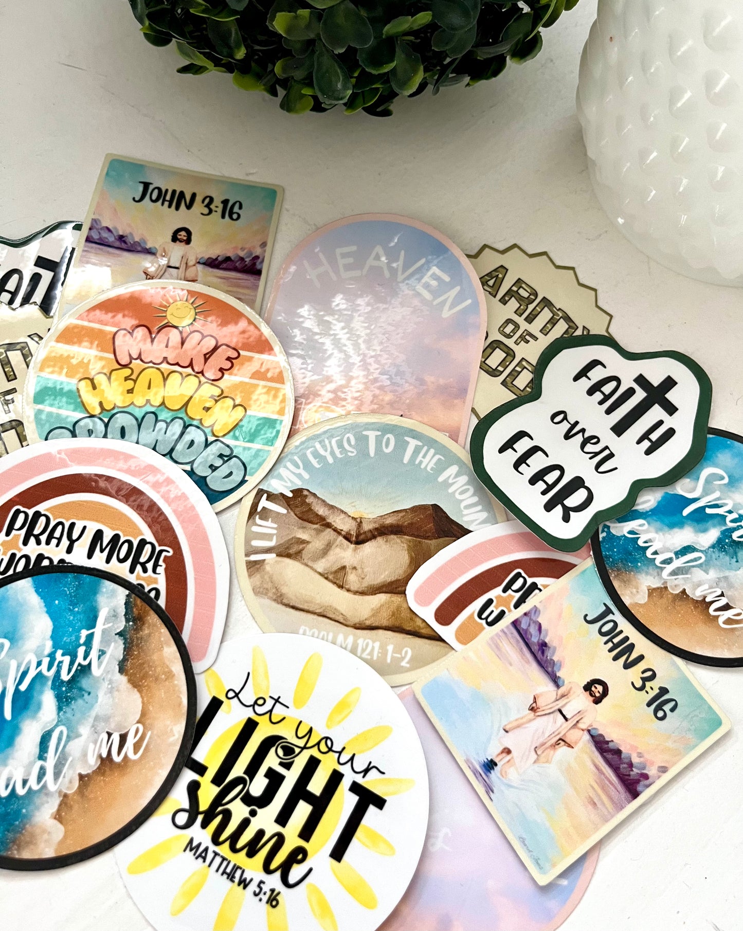 10 Pack of Assorted Faith Stickers