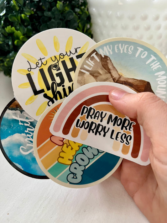 5 Pack of Assorted Faith Stickers